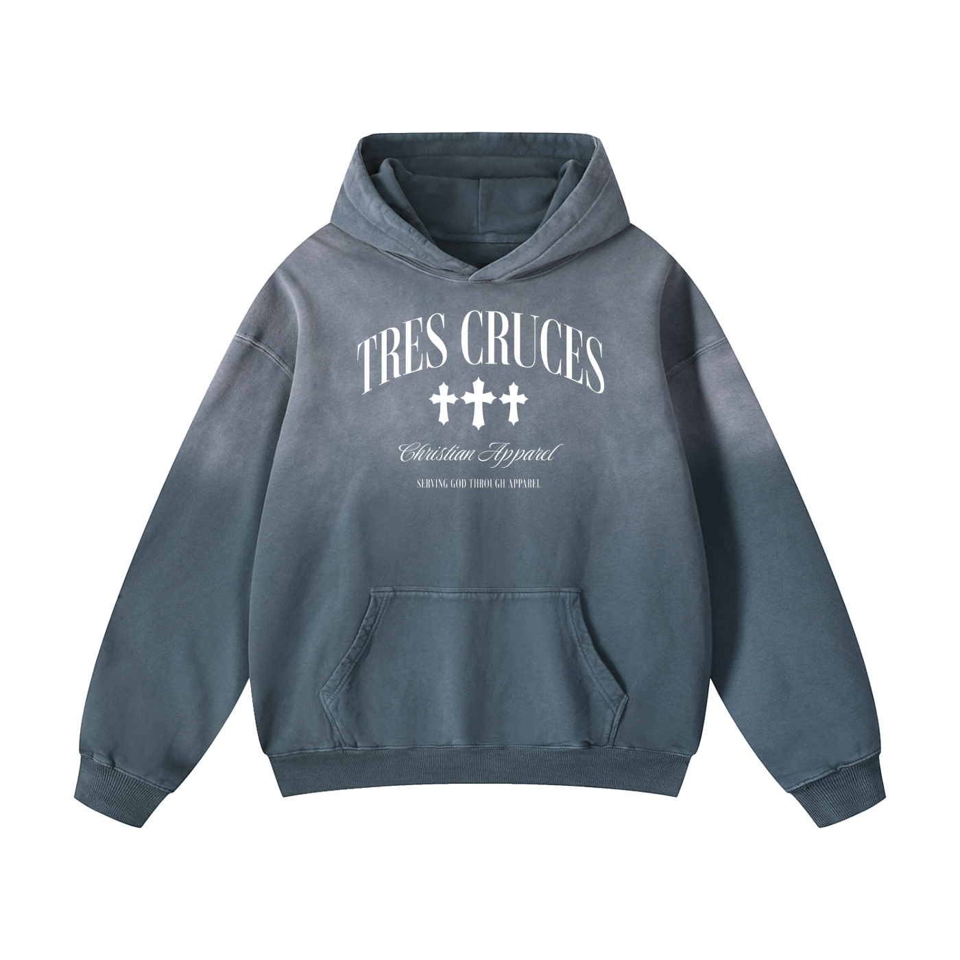 Tres Cruces Heavyweight Sunfade Oversized Hoodie