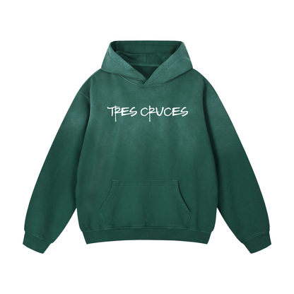 Tres Cruces Heavyweight Sunfade Oversized Hoodie