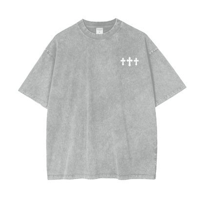 God Is All I Need Oversized Snow Washed Tee