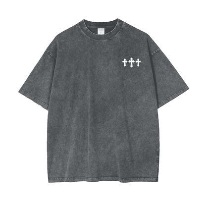 God Is All I Need Oversized Snow Washed Tee