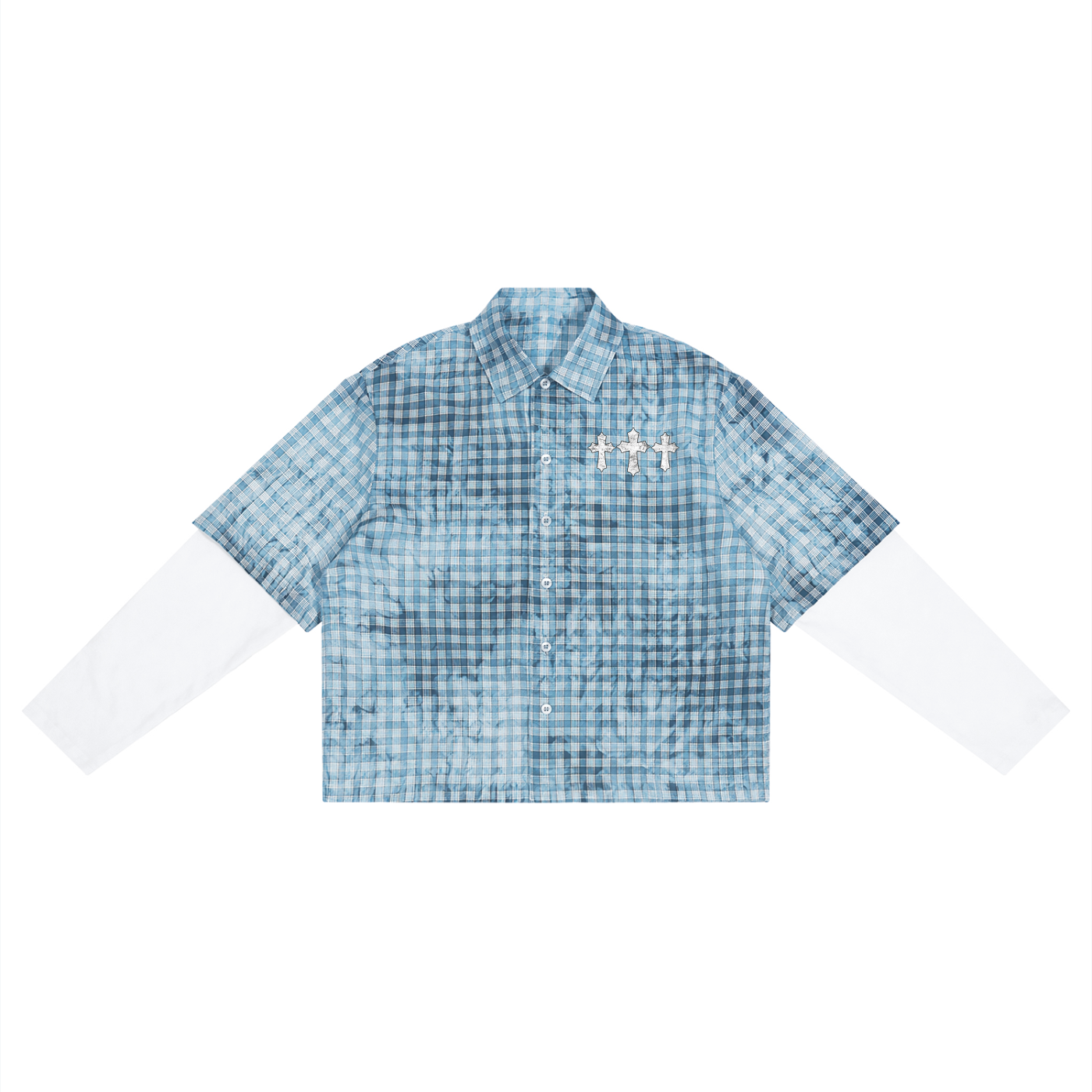 God Is All I Need Vintage Plaid Sleeved Shirt