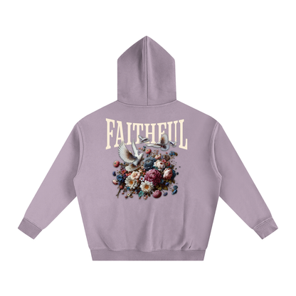 Faithful Oversized Cotton Fleeced Hoodie
