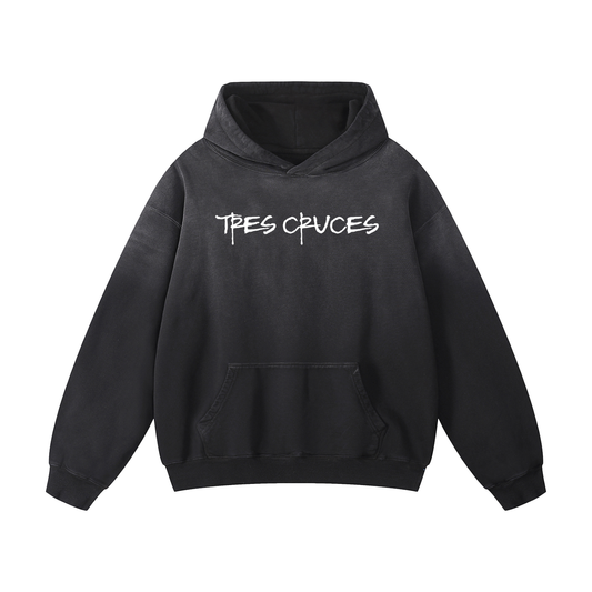 Tres Cruces Heavyweight Sunfade Oversized Hoodie