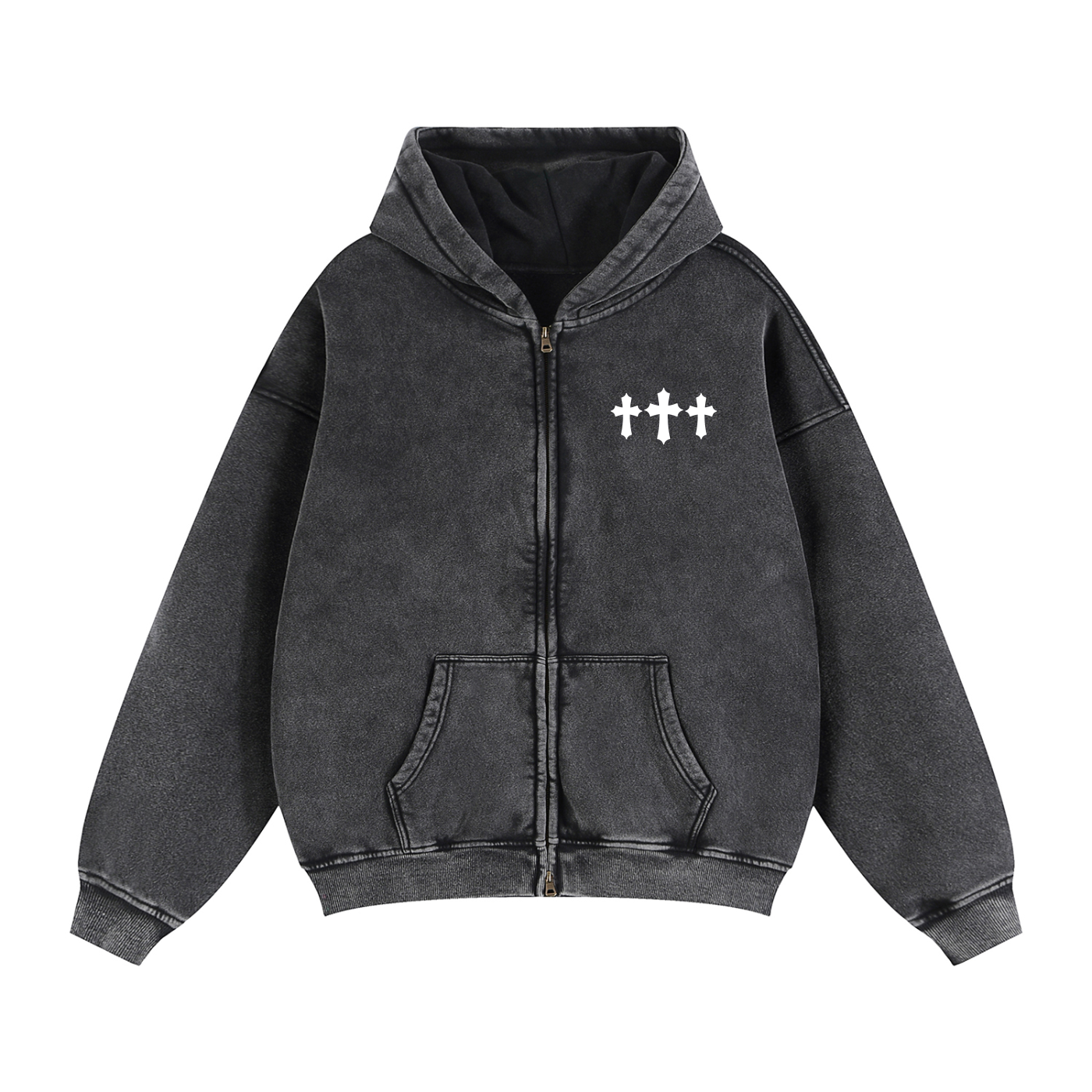 Tres Cruces Heavyweight Zip-Up Hoodie
