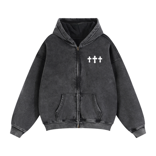 Tres Cruces Heavyweight Zip-Up Hoodie