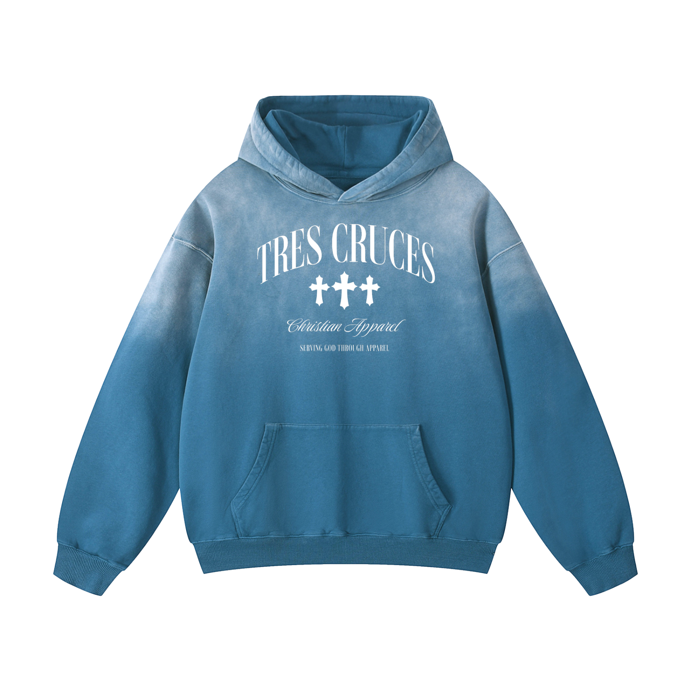 Tres Cruces Heavyweight Sunfade Oversized Hoodie