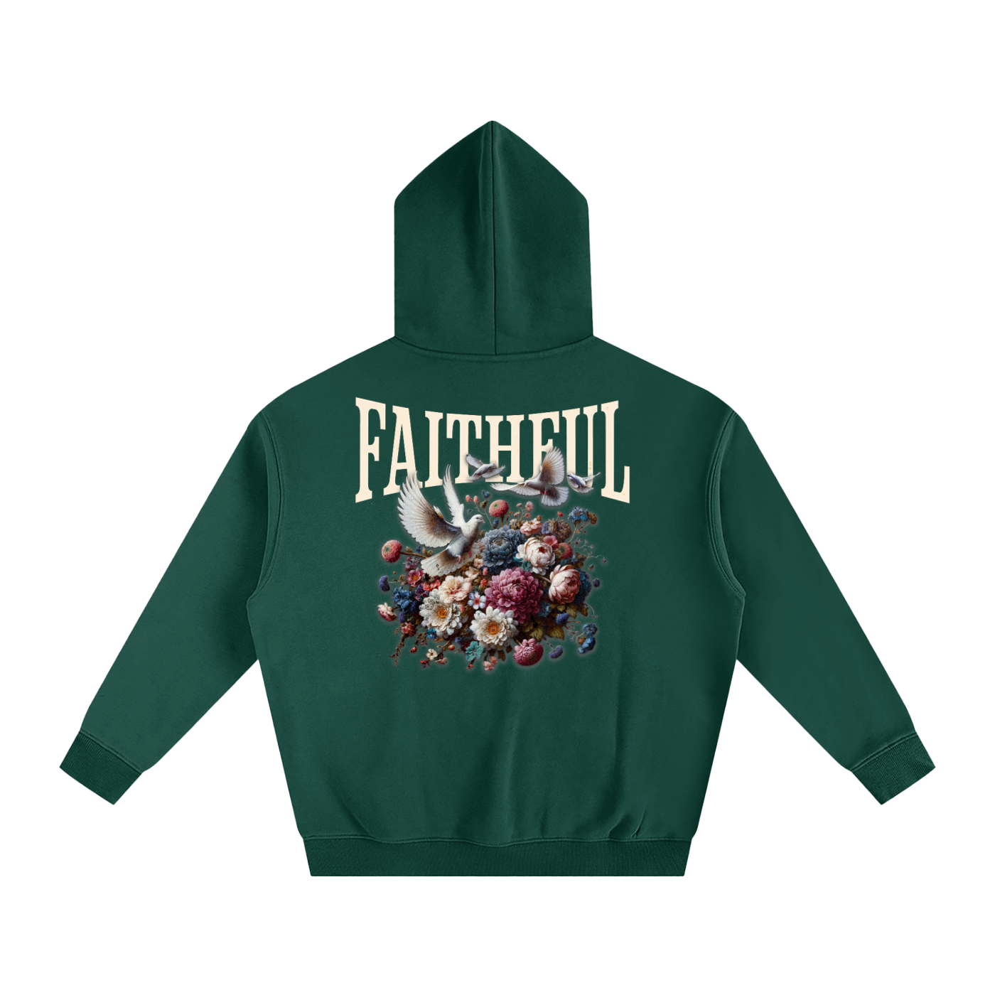 Faithful Oversized Cotton Fleeced Hoodie