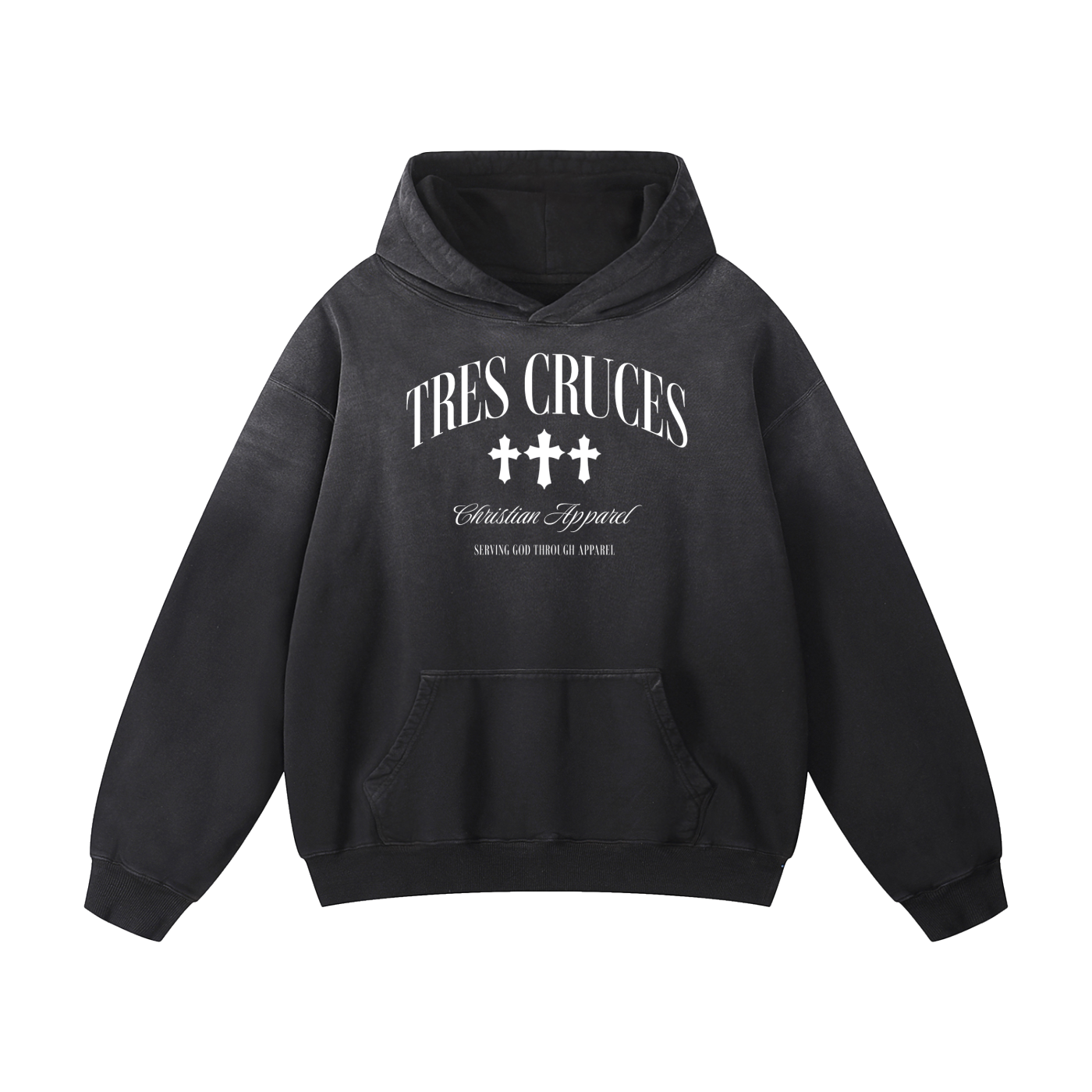 Tres Cruces Heavyweight Sunfade Oversized Hoodie