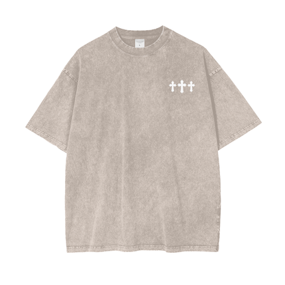 God Is All I Need Oversized Snow Washed Tee
