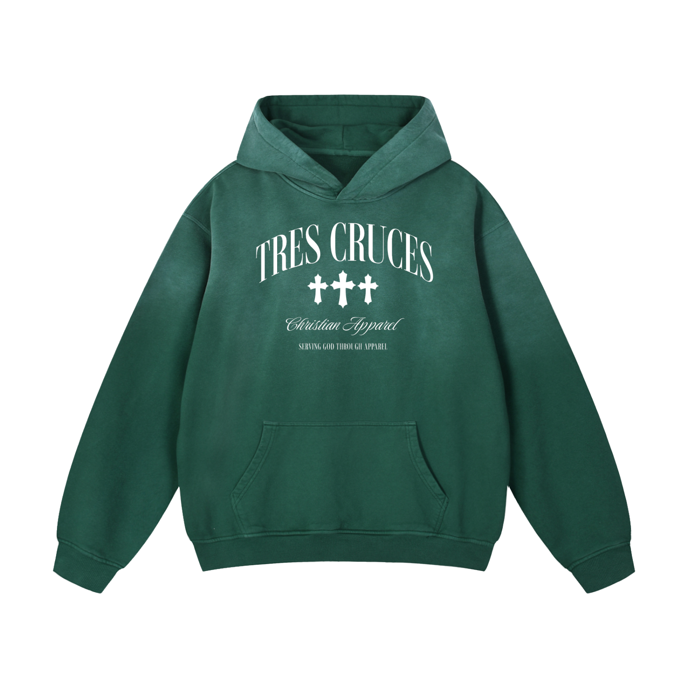 Tres Cruces Heavyweight Sunfade Oversized Hoodie