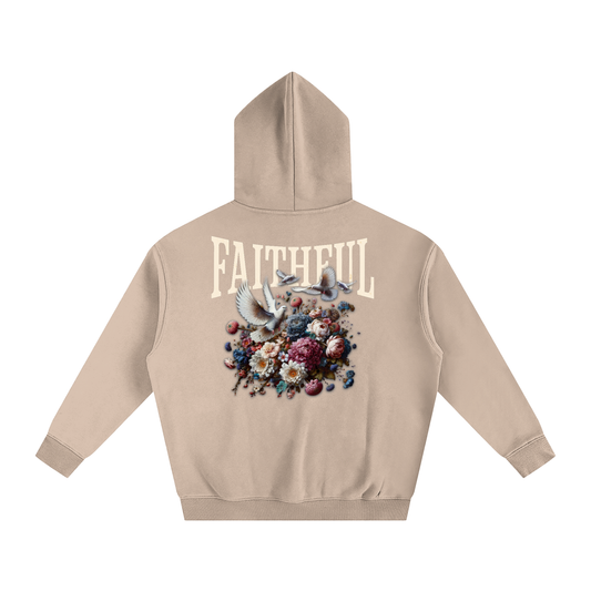 Faithful Oversized Cotton Fleeced Hoodie