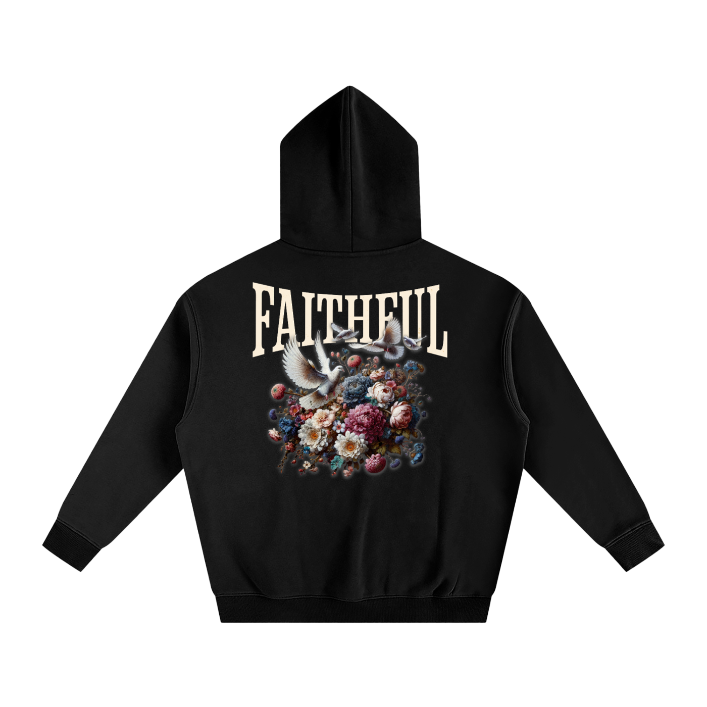 Faithful Oversized Cotton Fleeced Hoodie
