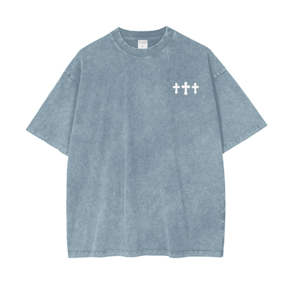God Is All I Need Oversized Snow Washed Tee
