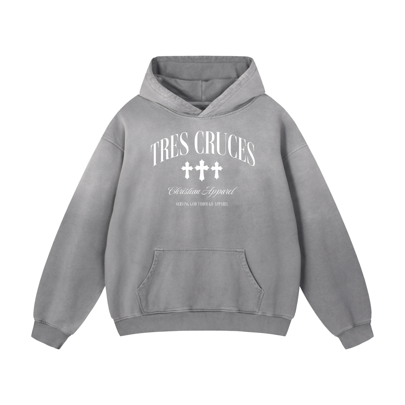 Tres Cruces Heavyweight Sunfade Oversized Hoodie